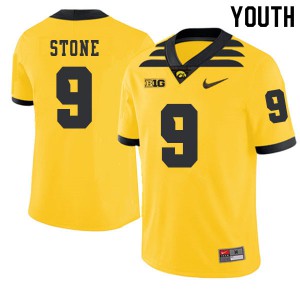 Youth Iowa #9 Geno Stone Gold 2019 Alternate High School Jerseys 171265-187