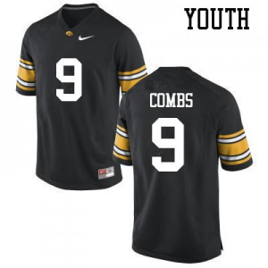 Youth Iowa #9 Jack Combs Black Player Jerseys 695056-443