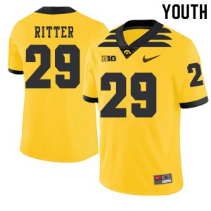Youth Iowa #29 Jackson Ritter Gold 2019 Alternate College Jerseys 809800-455