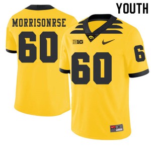 Youth University of Iowa #60 Jake Morrisonrse Gold 2019 Alternate Alumni Jerseys 338484-671