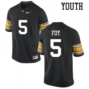 Youth Iowa #5 Javon Foy Black Official Jersey 214524-197