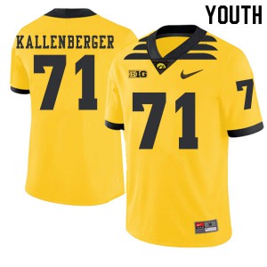 Youth Iowa #71 Mark Kallenberger Gold 2019 Alternate NCAA Jersey 269136-627