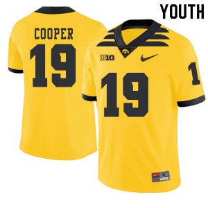 Youth Iowa #19 Max Cooper Gold 2019 Alternate Alumni Jersey 412664-810