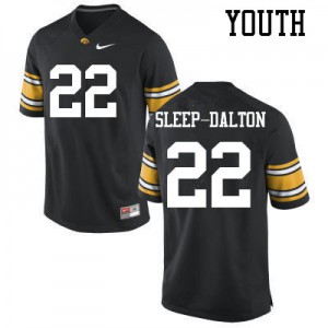Youth Iowa #22 Michael Sleep-Dalton Black University Jerseys 336173-261