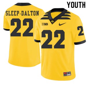 Youth Iowa #22 Michael Sleep-Dalton Gold 2019 Alternate Official Jerseys 852209-935