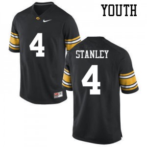 Youth Iowa #4 Nate Stanley Black Football Jersey 914448-519