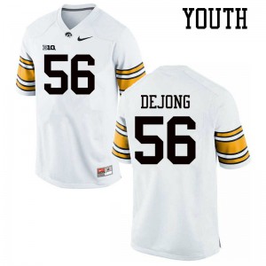 Youth Iowa #56 Nick DeJong White Player Jersey 497780-905