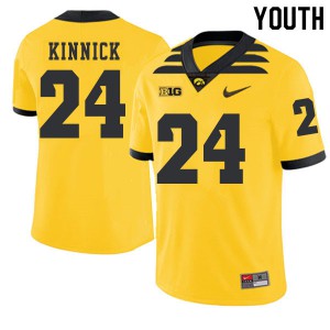 Youth Iowa #24 Nile Kinnick Gold 2019 Alternate High School Jersey 202519-435