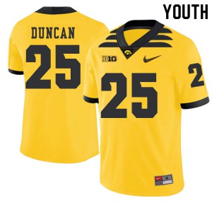 Youth Iowa #25 Randy Duncan Gold 2019 Alternate College Jersey 492301-487