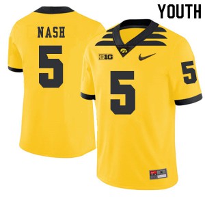 Youth Iowa #5 Ronald Nash Gold 2019 Alternate College Jerseys 204927-602