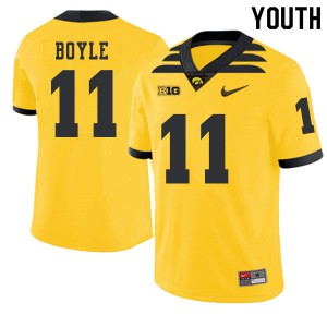 Youth Iowa #11 Ryan Boyle Gold 2019 Alternate Player Jerseys 840609-392