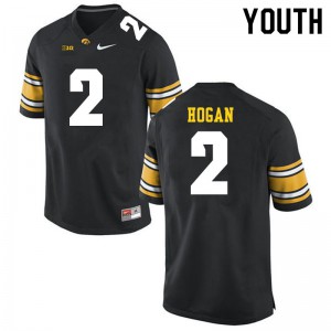 Youth Iowa Hawkeyes #2 Deuce Hogan Black Stitched Jerseys 542742-137