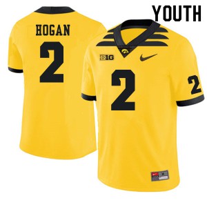 Youth Hawkeyes #2 Deuce Hogan Gold NCAA Jerseys 722733-734