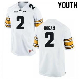 Youth Iowa Hawkeyes #2 Deuce Hogan White Football Jersey 762080-341