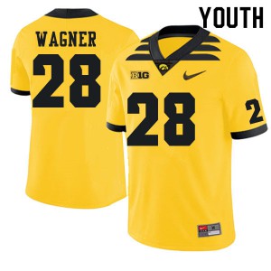 Youth Iowa #28 Isaiah Wagner Gold Stitch Jersey 903614-788