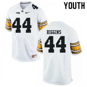 Youth Iowa #44 Jay Higgins White Embroidery Jersey 746802-203
