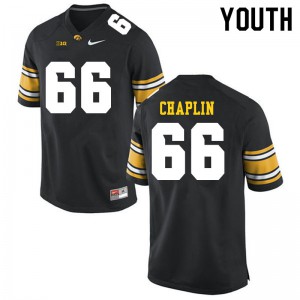 Youth University of Iowa #66 Jeremy Chaplin Black Player Jerseys 533533-876