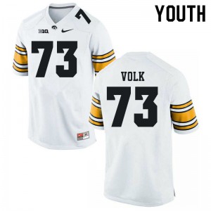 Youth Iowa #73 Josh Volk White Stitched Jersey 599729-743