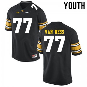 Youth Hawkeyes #77 Lukas Van Ness Black Stitched Jersey 616046-955