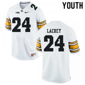 Youth Iowa Hawkeyes #24 Luke Lachey White University Jerseys 957990-863