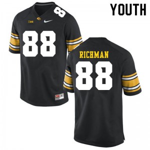 Youth Iowa #88 Mason Richman Black NCAA Jerseys 806377-792