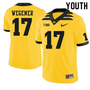 Youth Iowa #17 Wyatt Wegener Gold Player Jerseys 231847-443