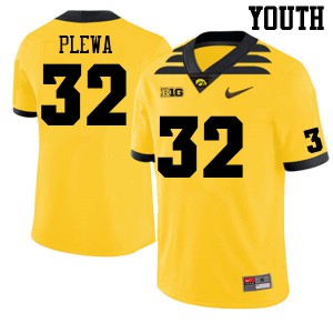 Youth Iowa #32 Johnny Plewa Gold High School Jersey 896193-523
