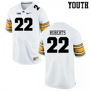 Youth Hawkeyes #22 Terry Roberts White Stitched Jersey 439716-976