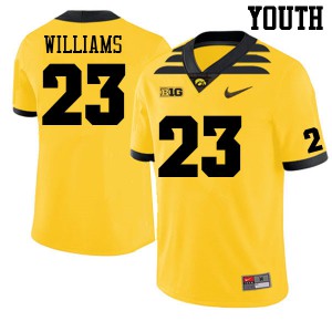 Youth Hawkeyes #23 Xavior Williams Gold Official Jerseys 123087-975