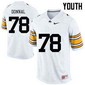 Youth Iowa #78 Andrew Donnal White Stitch Jerseys 945976-264