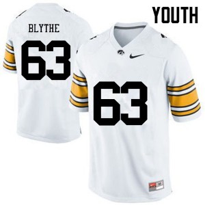 Youth Iowa #63 Austin Blythe White Player Jersey 710222-578