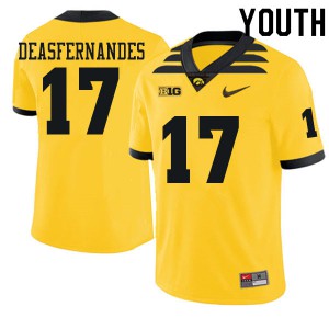 Youth Iowa #17 Brenden Deasfernandes Gold Player Jerseys 777999-353