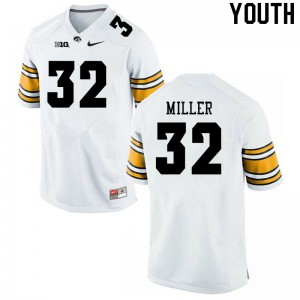 Youth Iowa #32 Eli Miller White Football Jerseys 943968-689