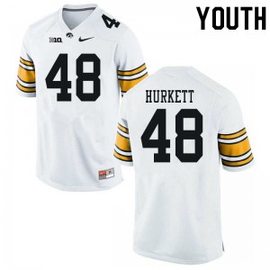 Youth Hawkeyes #48 Ethan Hurkett White University Jersey 614917-178
