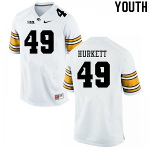 Youth Iowa #49 Ethan Hurkett White Stitch Jerseys 871618-476