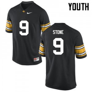 Youth Iowa #9 Geno Stone Black Stitch Jersey 737014-466