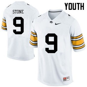 Youth Iowa #9 Geno Stone White Player Jersey 401391-190