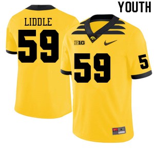 Youth Hawkeyes #59 Griffin Liddle Gold NCAA Jersey 769886-995