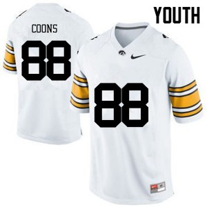 Youth Hawkeyes #88 Jacob Coons White Stitch Jersey 680549-779