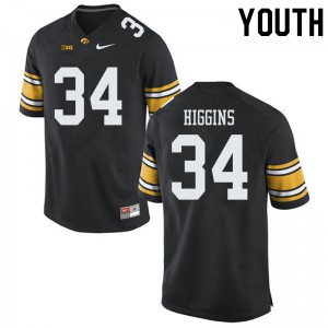 Youth Iowa #34 Jay Higgins Black Official Jersey 452529-441