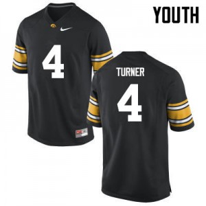 Youth Hawkeyes #4 Josh Turner Black University Jerseys 610318-995
