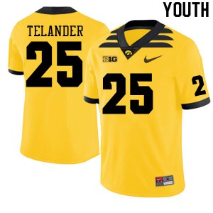 Youth Iowa #25 Kelby Telander Gold Alumni Jerseys 148448-585