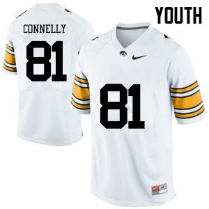 Youth University of Iowa #81 Kyle Connelly White Player Jerseys 736068-948