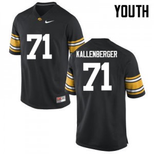 Youth Iowa #71 Mark Kallenberger Black Football Jerseys 390759-911