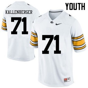 Youth Iowa #71 Mark Kallenberger White Player Jerseys 403006-183