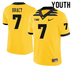 Youth Iowa Hawkeyes #7 Reggie Bracy Gold Stitched Jerseys 564525-155