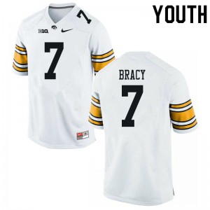 Youth Iowa #7 Reggie Bracy White Football Jersey 490598-196